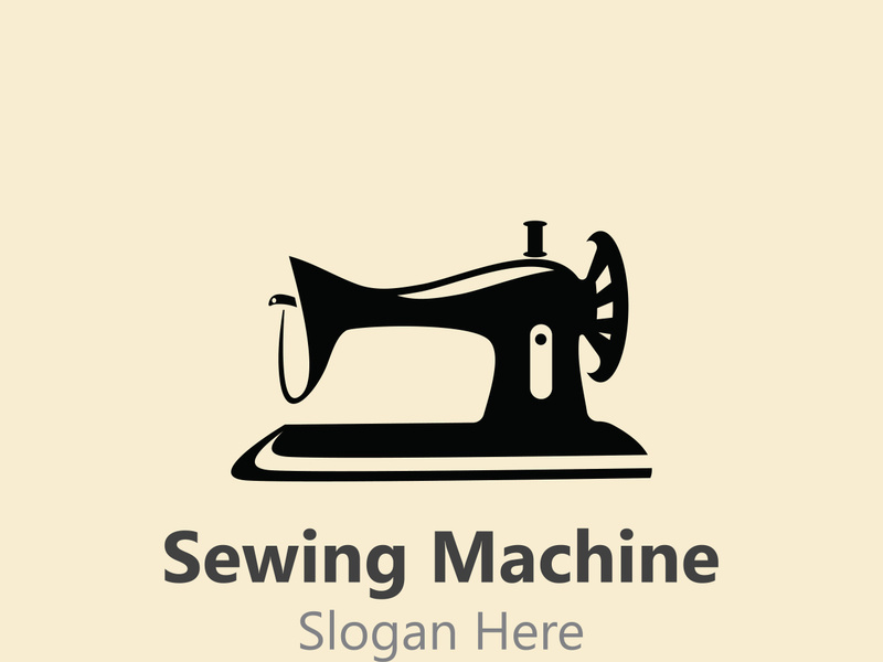 Sewing Machine Logo design concept, Tailor Sewing vector, Fashion Simple Design Template