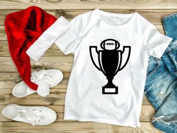 American football trophy icon with ball on top preview picture