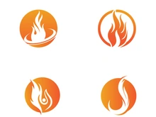 Fire Logo Template  Flame Symbol  Icon Vector