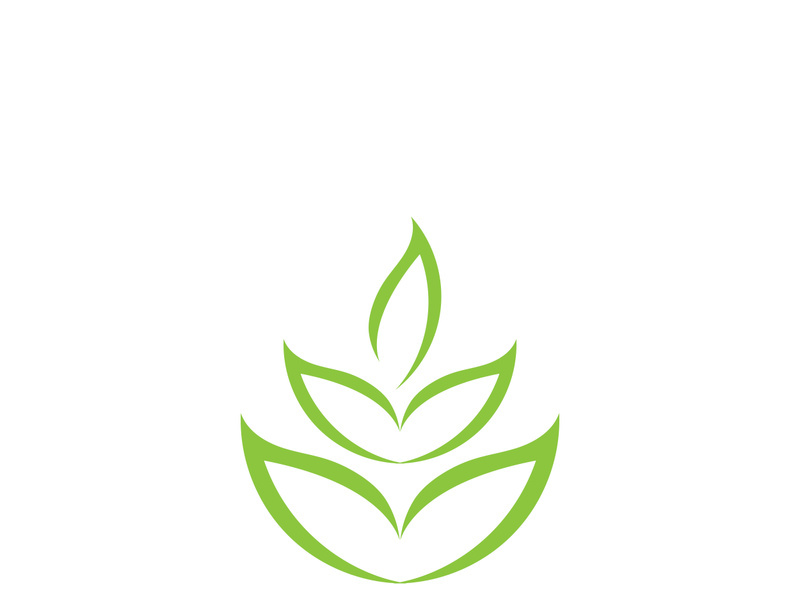 Green leaf ecology nature element vector icon