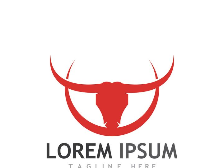 bull head horn logo
