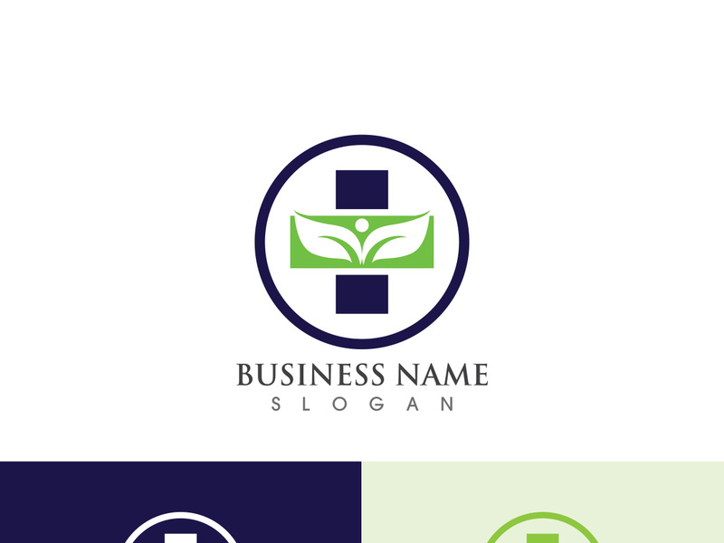 hospital logo and symbol Template, Green logo vector