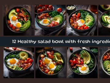Healthy salad bowl with fresh ingredients preview picture