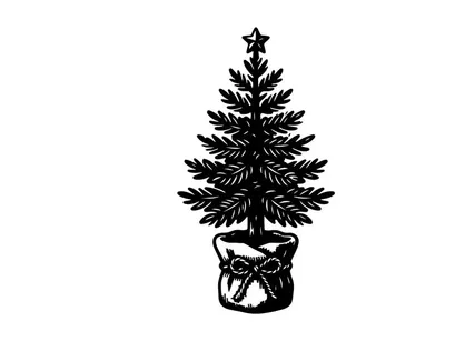 Decorative Christmas Tree in a Gift Box for Holiday Celebration