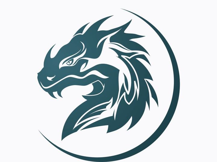 Dragon logo art illustration