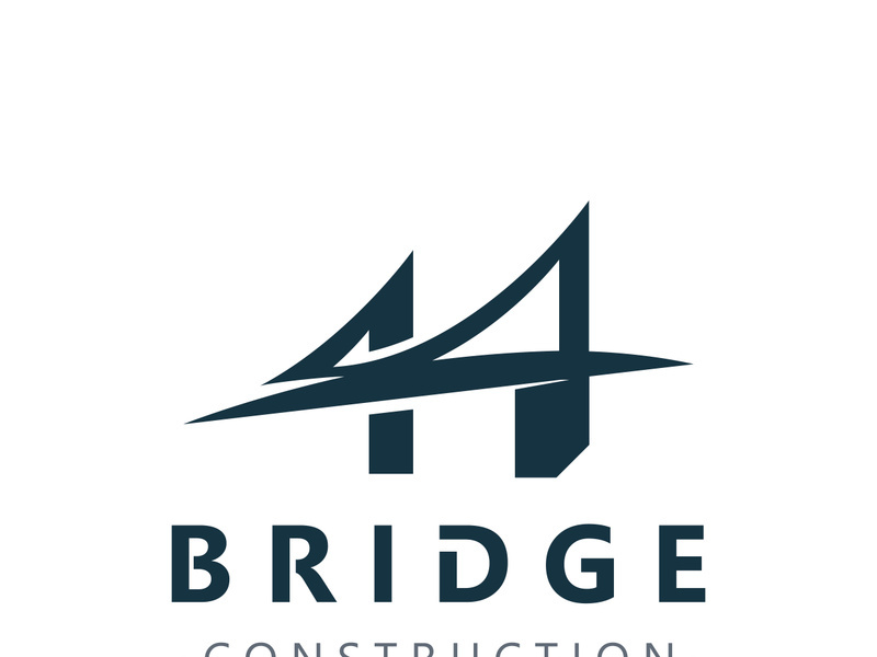 Minimalist Bridge logo suitable for building and construction workers vector design