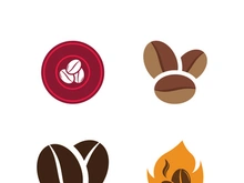 Coffee bean icon vector illustration template
