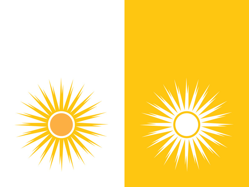 Sun vector illustration icon logo template design