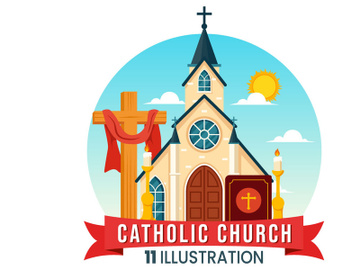 11 Cathedral Catholic Church Illustration preview picture