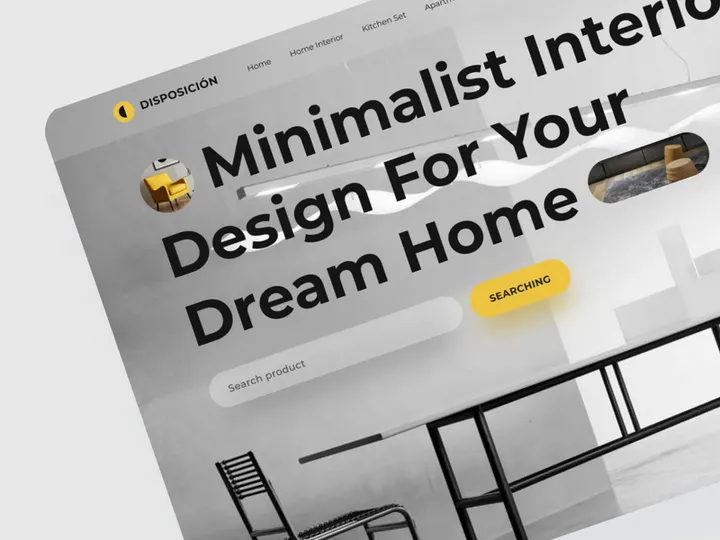 Disposición - Hero Minimalist Decor Landing Page