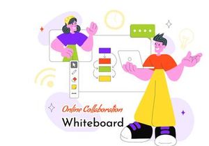 10 Online Collaboration Whiteboard Tools Illustration