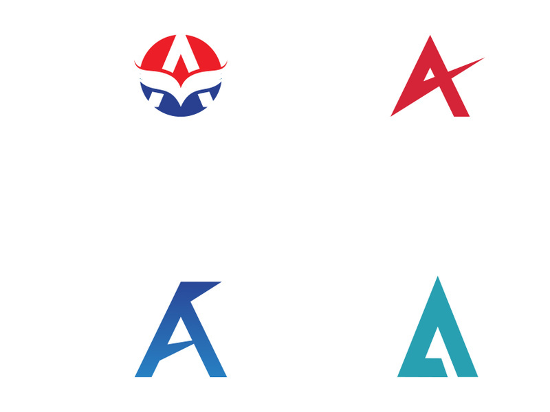 Abstract logo initial letter A element.