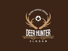 Deer Logo Deer Hunter Vector Forest Animal Design