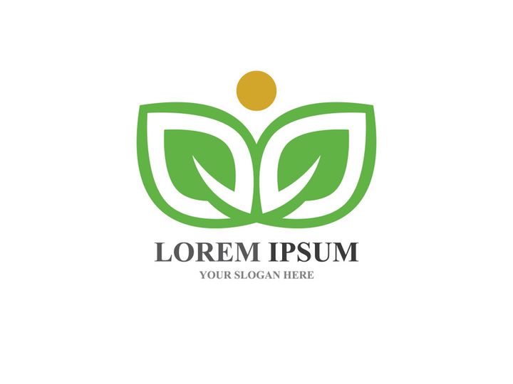 Eco leaf green tree logo template