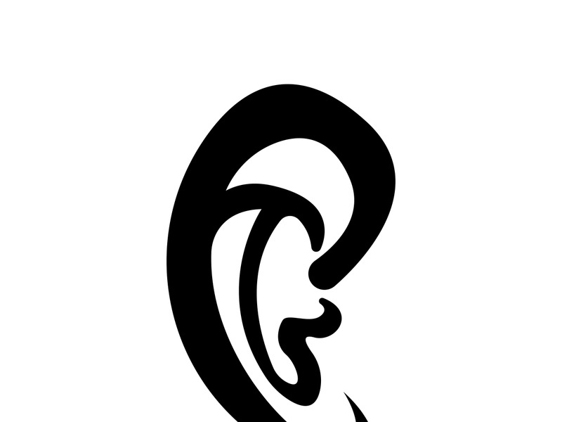 Hearing logo template and symbol vector icon design