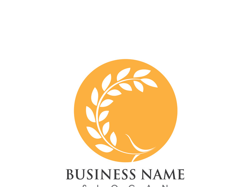 Agriculture wheat logo and symbol vector