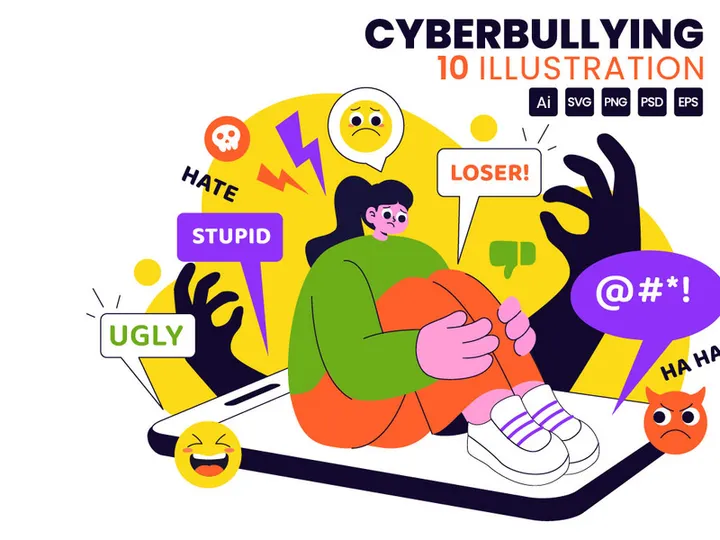 10 Cyberbullying Illustration