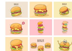 30 Fast food and Burger Vector