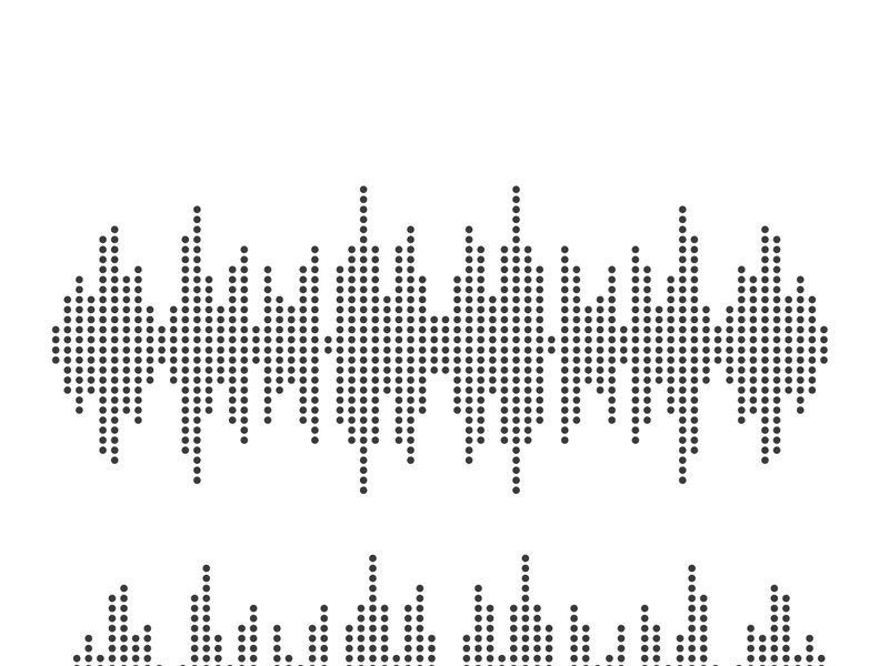 Sound waves vector illustration