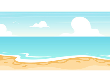 Beach flat flat vector illustration preview picture
