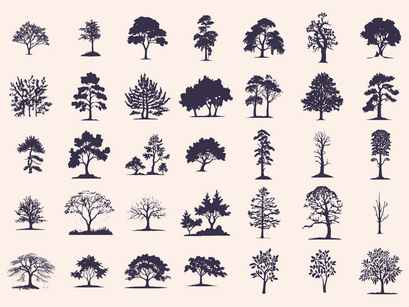 Trees Silhouettes Set