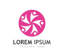 people community logo design with creative idea.