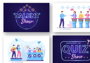 18 Talent Show and TV Quiz Illustration