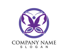 Butterfly logo template symbol vector icon design