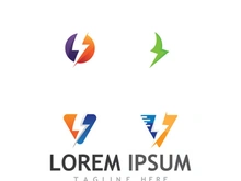 thunder lightning logo creative design