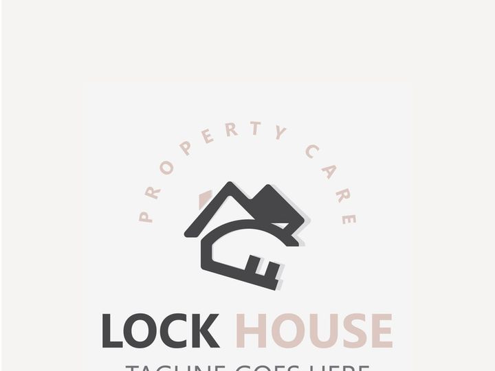 Lock House secure logo design, smart key home vector concept template