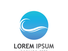 Ocean water wave wave logo design.