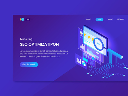 50 Vector Marketing Isometric Concept Landing Page