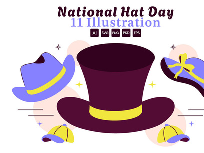 11 National Hat Day Illustration
