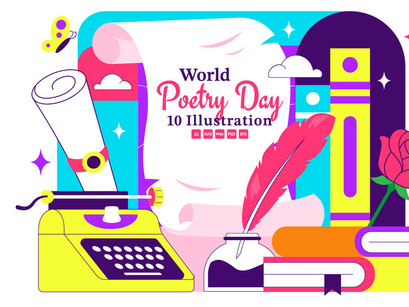 10 World Poetry Day Illustration