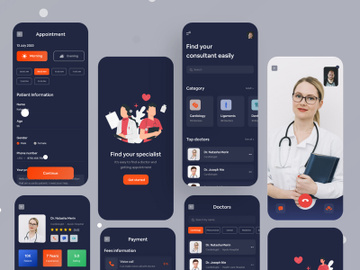 Medical Mobile Applications Design (Dark Version) preview picture