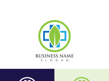 hospital logo and symbol Template, Green logo vector