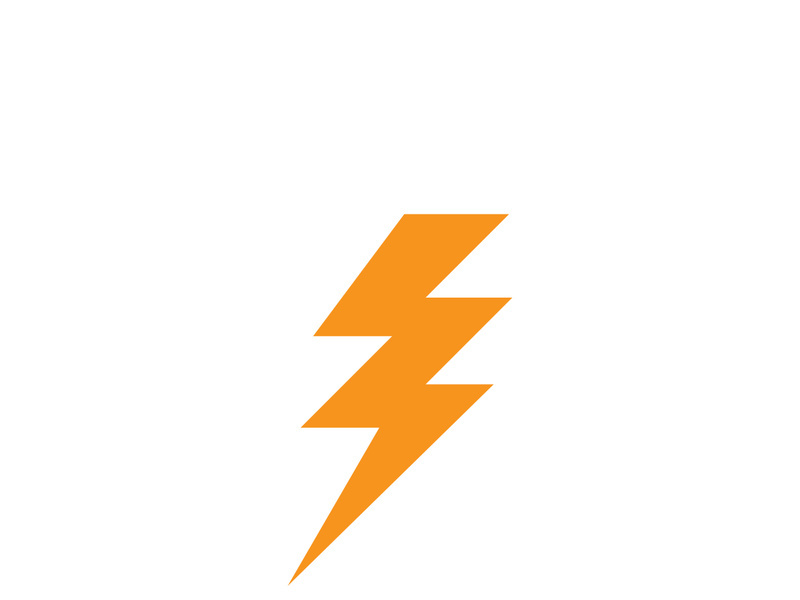 Lightning bolt flash thunderbolt icons vector