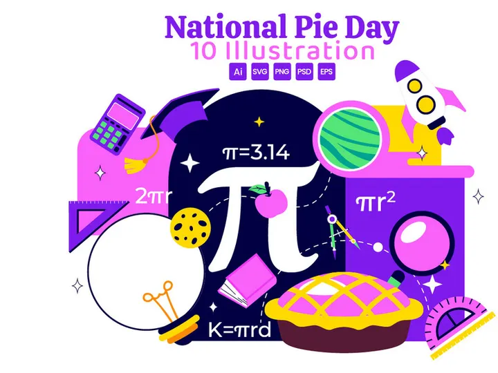 10 National Pie Day Illustration