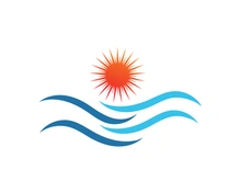 Water wave icon vector