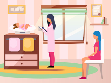 Childcare service flat vector illustration preview picture