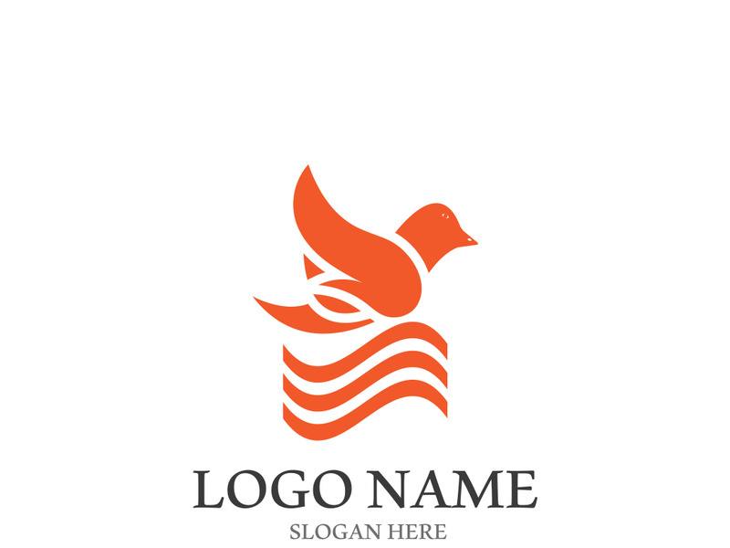 Dove bird logo vector design illustration