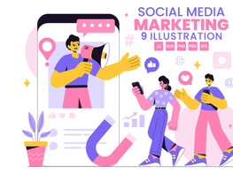 9 Social Media Marketing Illustration preview picture