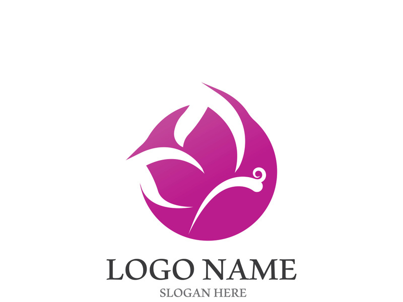 Butterfly logo icon vector design illustration