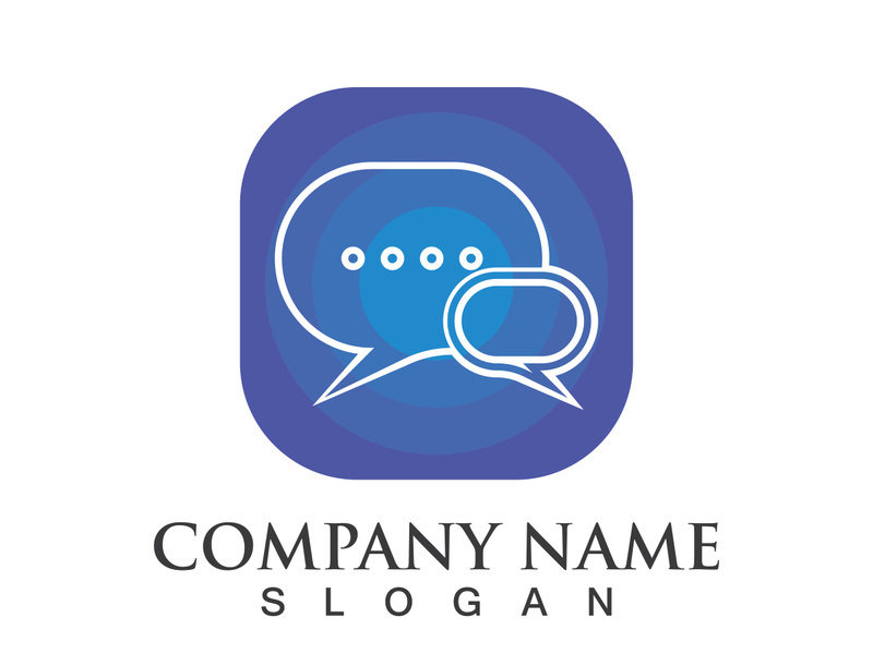 Speech bubble icon logo template vector illustration