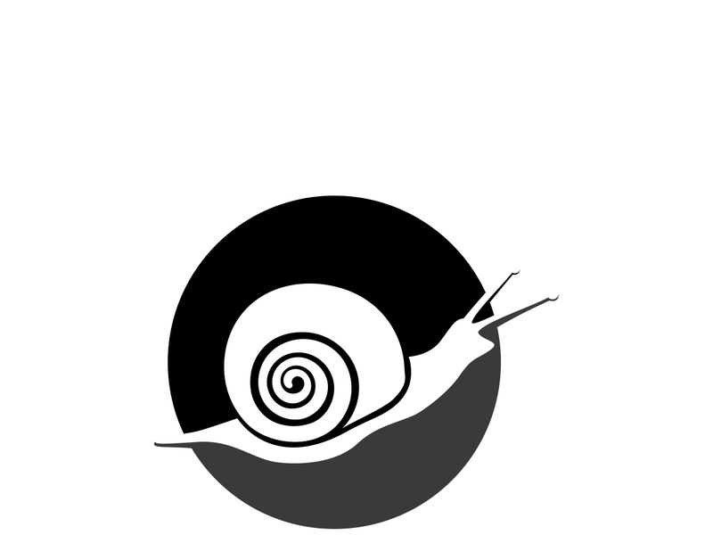 snail animal logo and symbol template