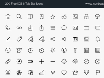 500 Free IOS Tab Bar Icons preview picture
