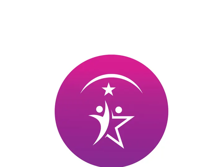 People star logo design to achieve a success or dream.