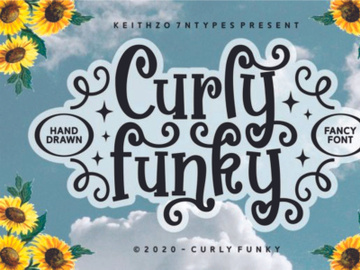 Curly Funky Font preview picture
