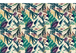 illustration features exotic jungle plants