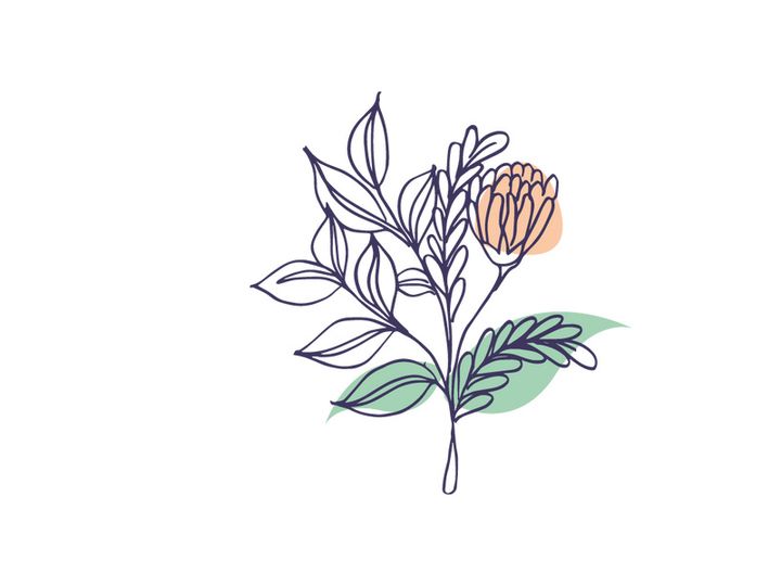 Line Art Flower, Wall Art and Decoration